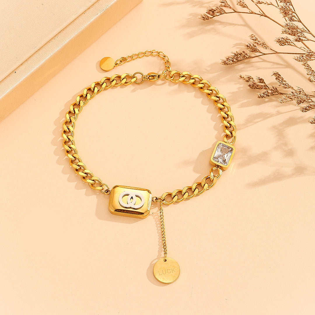Shimandshine® Radiant Mystique Gold Link Bracelet